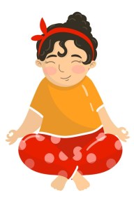 cute-beautiful-girl-sitting-in-lotus-position-and-vector-19816789