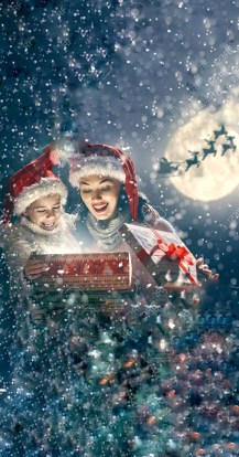 Family enjoying Christmas